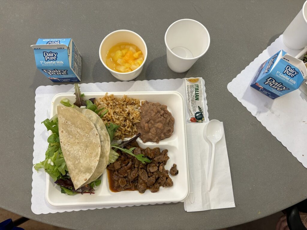 today's culver city senior center is serving a Mexican style meal